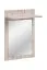 Miroir de vestiaire avec tablette Sviland 14, couleur : chêne Wellington - dimensions : 88 x 60 x 28 cm (h x l x p)