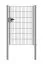 Portail en treillis métallique à 1 vantail, Largeur libre: 95 cm, Largeur totale, poteaux compris: 107 cm, Finition: Galvanisé, Hauteur: 143 cm