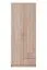 Penderie étroite Kovin 09 | chêne Sonoma | 2 tiroirs | 5 compartiments | 205 x 80 x 52 cm | robuste