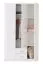 Armoire penderie Kovin 06 avec miroir | 2 portes, 2 tiroirs | 5 compartiments | Blanc | 205 x 120 x 52 cm