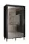 Armoire moderne à portes coulissantes avec cinq compartiments Jotunheimen 268, couleur : noir - Dimensions : 208 x 120,5 x 62 cm (H x L x P)