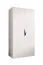 Armoire à portes battantes / Penderie / 1 mètre de large / ABS protection des bords / Poignées : Noir / Couleur : Blanc / Dimensions : 100 x 52 x 202 cm / Pour chambre à coucher