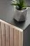 Meuble-paroi / Couleur : Chêne Vicking / Marbre Noir / Eclairage LED inclus / 280 x 45 x 182 cm / 2 vitrines / 1 armoire basse TV / 1 panneau mural / Fonction Push-to-open