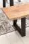 Banc de salle à manger en acacia naturel | Plateau massif 160 x 40 cm | Pieds métal noir robustes