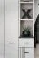 Vestiaire / Coussin inclus / Miroir / Couleur : Cachemire / Noir / 4 crochets / Panneau rembourré / Dimensions : 210 x 32 x 203 cm / Armoire / 3 tiroirs