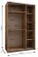 Penderie / Armoire à portes coulissantes / 6 compartiments / 245,5 x 150 x 64 cm / 2 portes coulissantes / 2 tringles à vêtements / 6 étagères / Couleur : Cachemire / Soft-Close