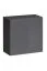 Lot de 2 armoires murales Balestrand 329 | 4 compartiments | Gris/Noir | 110 x 130 x 30 cm | Avec tablette murale