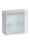 Vitrines suspendues Balestrand 354 blanches | Éclairage LED | 110 x 130 x 30 cm | Design moderne