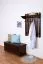Coffre en bois de pin massif | Finition noyer foncé | 51 x 120 x 46 cm | Design moderne et robuste