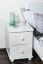 Commode de nuit en pin massif blanc Junco 154 | 2 tiroirs | 55 x 40 x 42 cm | Design moderne