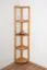 Étagère d’angle en pin massif Junco 60 | Finition aulne chaleureuse | 164 x 40 x 30 cm | 4 compartiments design