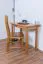 Table en pin massif finition aulne Junco 226B | Forme carrée | 50 x 90 cm | Design moderne et robuste