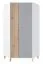 Chambre junior complète 7 pièces Burdinne | Blanc, chêne, gris | Design moderne et matériaux robustes