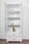 Armoire en bois de pin massif laqué blanc Columba 02 - Dimensions 195 x 80 x 50 cm