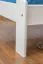 Lit simple / lit d'appoint en pin massif laqué blanc A27, sommier à lattes inclus - Dimensions 90 x 200 cm