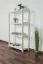 Étagère en pin massif blanc Junco 56B | 125 x 70 x 30 cm | Design moderne et robuste