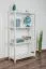 Étagère en pin massif blanc Junco 56B | 125 x 70 x 30 cm | Design moderne et robuste