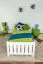 Lit enfant ou adolescent en bois de hêtre massif blanc | 80 x 200 cm | Sommier inclus | Design moderne et robuste