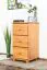Commode pin massif couleur aulne Junco 150 | 3 tiroirs | 78 x 40 x 42 cm | Design moderne