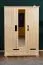 Armoire penderie pin massif naturel 008 | 190 x 133 x 60 cm | Rangement optimisé
