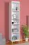 Étagère Amanto 11 | Blanc & Frêne | 173 x 38 x 34 cm | Design moderne et rangement optimisé