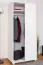 Armoire 2 portes coulissantes Junco 14A | Pin massif blanc | 196 x 92 x 60 cm | 1 penderie & 1 étagère | Montage facile