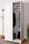 Armoire 2 portes coulissantes Junco 14A | Pin massif blanc | 196 x 92 x 60 cm | 1 penderie & 1 étagère | Montage facile