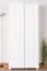 Armoire 2 portes coulissantes Junco 14A | Pin massif blanc | 196 x 92 x 60 cm | 1 penderie & 1 étagère | Montage facile