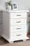 Commode étroite en pin massif blanc | 4 tiroirs spacieux | 73 x 53 x 54 cm | Pipilo 25 | Rangement compact
