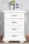 Commode étroite en pin massif blanc | 4 tiroirs spacieux | 73 x 53 x 54 cm | Pipilo 25 | Rangement compact