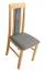 Chaise repas Nasran | Design classique | Tissu gris résistant | Rembourrage mousse T-25 | Hêtre massif chêne