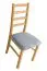 Chaise de salle à manger Koknese | Assise rembourrée mousse T-25 | Revêtement textile gris PET & nylon | Bois de hêtre chêne | Style classique