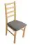 Chaise salle à manger gris rembourrée | Assise 47 cm | Hêtre massif aspect chêne grandson | Mousse T-25 | Tissu PET & nylon