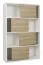 Étagère "Merosina" 09, Couleur : Chêne Artisan / Blanc - Dimensions : 179 x 115 x 37 cm (H x L x P)