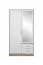 Armoire à portes battantes / armoire Hannut 13, couleur : blanc / chêne - Dimensions : 190 x 100 x 56 cm (H x L x P)
