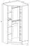 Armoire d’angle 4 pièces Fafe | Chêne Artisan & Noir | Soft-Close | Rangement optimisé | Penderie intégrée