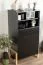 Commode contemporaine noire et hêtre | 116 x 63 x 42 cm | Rangement optimisé | Kustanai 03