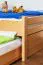 Cadre de lit pour enfants 90 x 200 cm avec Lit gigogne 90 x 190 cm | Bois massif: Hêtre | Laqué Naturel |incl. 2ème couchette 90 x 190 cm extensible et 2 Sommiers à lattes Abbildung