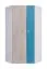 Chambre d'adolescent - Armoire d'angle, Couleur: Chêne / Blanc / Bleu - Dimensions: 190 x 90 x 90 cm (H x L x P) Abbildung