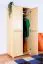 Armoire | 2 portes battantes | 1 casier | avec tringle à vêtements | 92 cm de large | Bois massif | Couleur: Naturel Abbildung