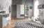 Chambre d'adolescents - commode Syrina 08, couleur : blanc / gris / bleu - Dimensions : 96 x 103 x 45 cm (h x l x p)