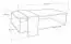Table basse Granollers 05, Couleur : Chêne / Sable brillant - Dimensions : 109 x 64 x 40 cm (l x p x h)