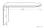Extension pour bureau Cianjur, couleur : chêne / blanc - Dimensions : 77 x 150 x 60 cm (H x L x P)