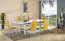 Table de salle à manger à ralonge Daures 31 (anguleuse), Couleur : Blanc brillant - Dimensions : 180 - 220 x 90 cm (l x p)