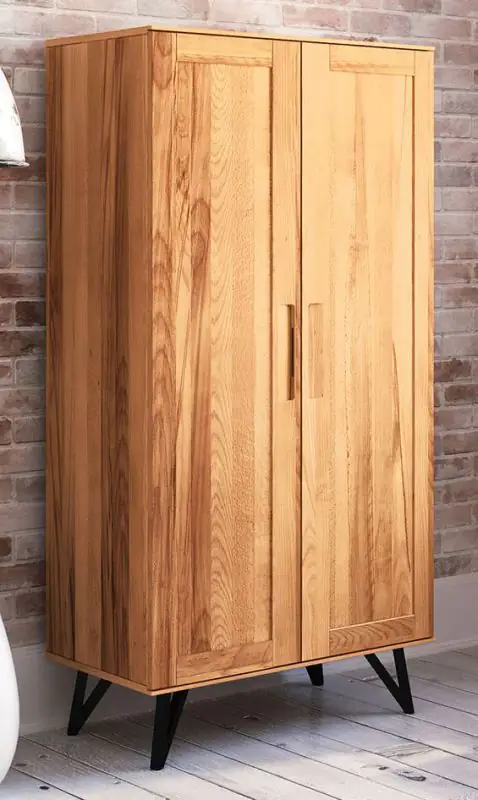 Armoire de bureau bois haute portes battantes