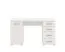 Bureau fonctionnel Arande 02 blanc | 4 tiroirs, 1 porte, 2 compartiments | Rangement optimisé | 75,5 x 135 x 50 cm