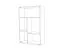 Vitrine murale Colmenar 02 | Chêne gris / Blanc brillant | 99 x 65 x 27 cm