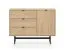 Commode / Couleur : Chêne Mavelie / 3 tiroirs / Fonction Soft-Close / 1 porte / 2 compartiments / 115 x 40 x 85 cm / Design sobre / pour le salon