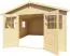 Abri de jardin avec beaucoup d'espace de rangement Freital 02, naturel, 3,5 x 3,5 mètres, abri de jardin avec Toit à deux versants, construction en éléments, 2 fenêtres ouvrantes