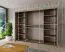 250 cm de large Armoire avec 10 casiers et 3 portes | Couleur: Blanc Abbildung